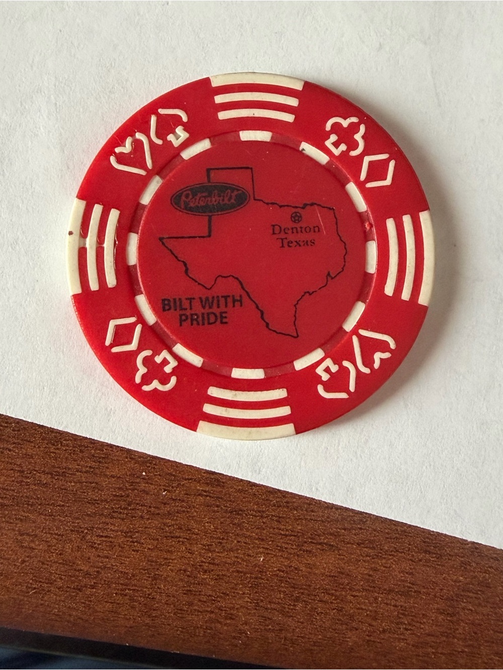 Peterbilt Truck- Poker Chip Factory NOT RETAIL, Given To Certain Employees & VIP